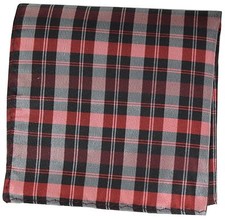 New Men's Polyester Pocket Square Hankie Only plaid Red Black plaids checkers