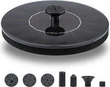 LAWOHO Solar Fountain Pump 1.5W Upgraded Submersible Solar Water Fountain Panel 