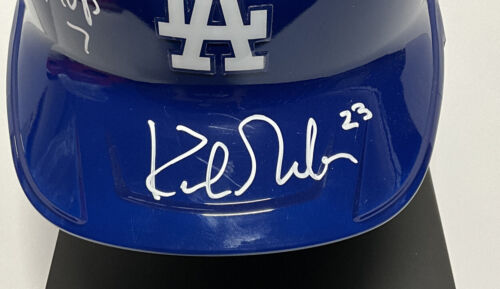 KIRK GIBSON 88 WS CHAMP SIGNED FULL SIZE DODGERS HELMET W/4 INSCRIPTIONS W140622 - Picture 2 of 7