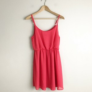 LUSH-Nordstrom-Dress-Medium-Coral-Spaghetti-Strap-Sleeveless-Spring-Sundress