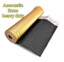 Heavy duty gold laminate Acoustic underlay 5mm  ANY LENGTH £5 PER M2