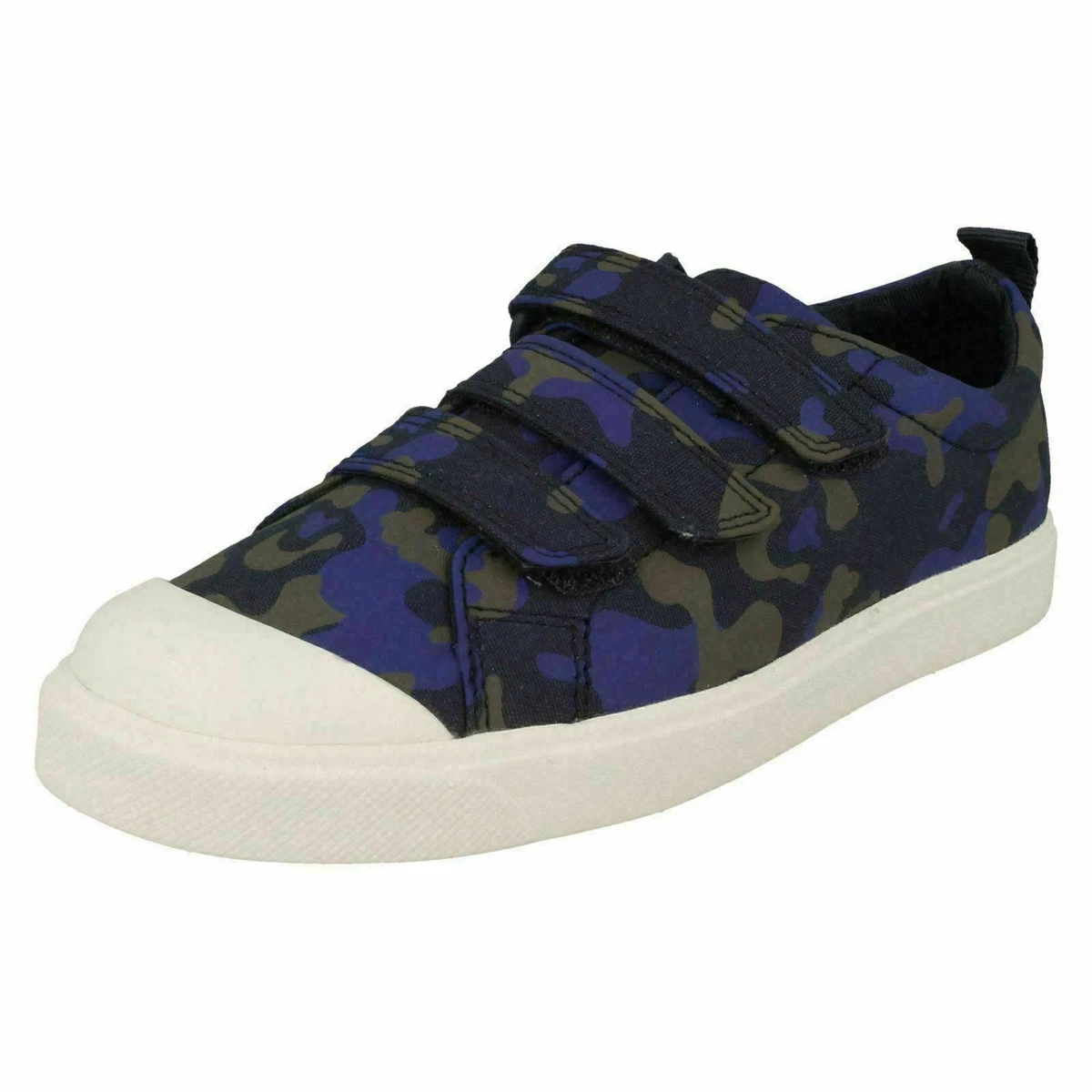 SALE CLARKS City Flare Lo K Boys Washable Canvas Shoes