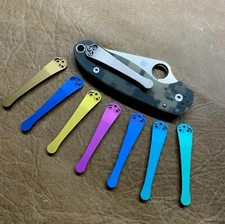 Titanium 3d milled Clip (NO KNIFE) for Spyderco Para 3 C223GP - 8 Color Options