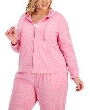 MSRP 40 Id Ideology Womens Full Zip Hooded Jacket Pink Size 1X