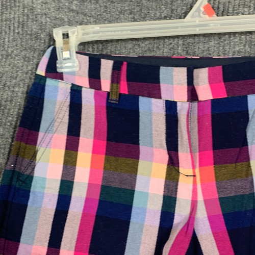 J Crew Shorts Womens 0 Pink Plaid Flat Front Pockets Cotton Reimagined 30x5 Low - Picture 7 of 12