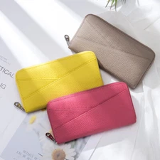 Women Long Leather RFID Wallet Zip Around Purse Multi ID Credit Card Holder Gift