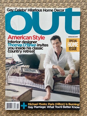 OUT Magazine November 2003 / Thomas O'Brien / NEW / Gay Interest 