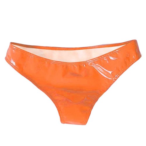 Women's Shiny Wet Look Faux Leather Panties Bikini Thong Brief Clubwear Black L - Picture 9 of 30