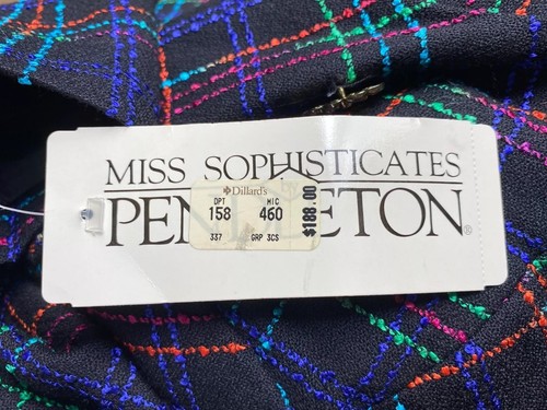 Pendleton Neu mit Etikett Multicolor Plead Tweed Vintage Cropped Blazer Jacke Gr. 12 - Bild 14 von 14