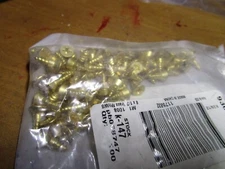 #8-15 x 1/2" Flat Head Phillips Sharp Pt Plain Finish Brass Wood Screw QTY 100