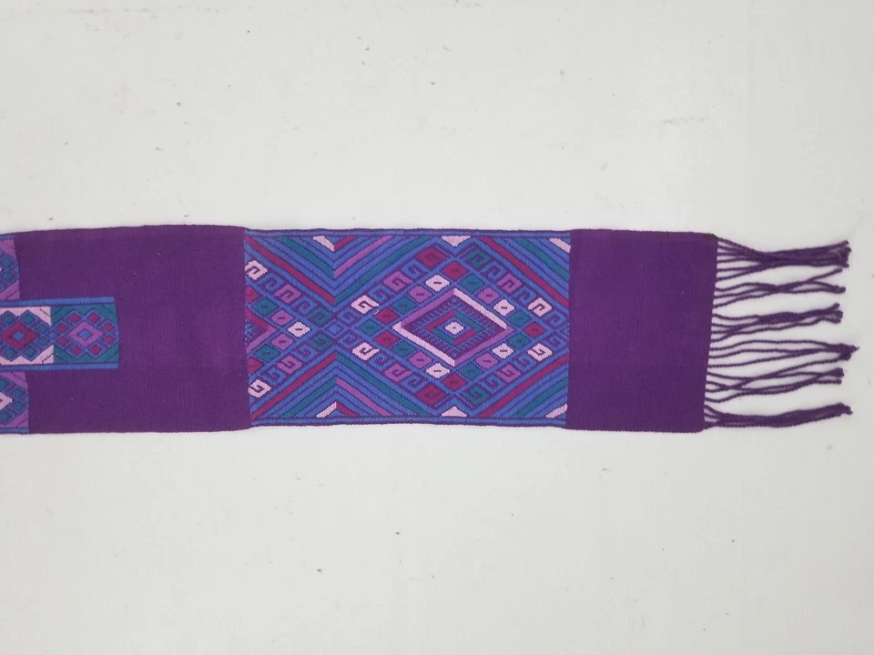Faja guatemalteca maya tejida a mano vintage 282x16 cm Foto 3 de 4
