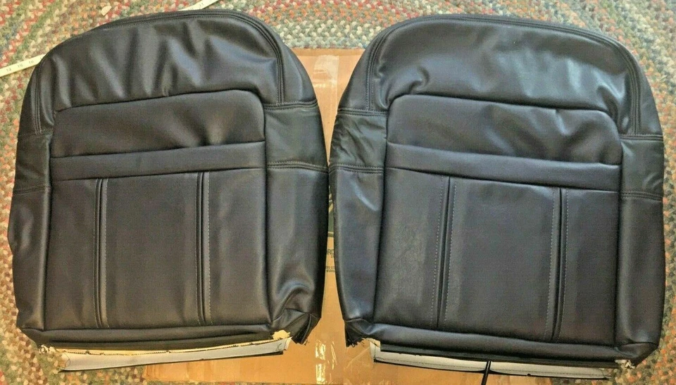 Lincoln Continental 1999 OEM? Cubiertas de asiento superiores conductor/pasajero - azul oscuro - #26 Foto 3 de 4