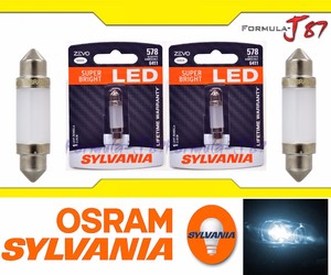 Philips Ultinon LED Festoon 578 White 6000K Two Bulbs Map License Dome Trunk