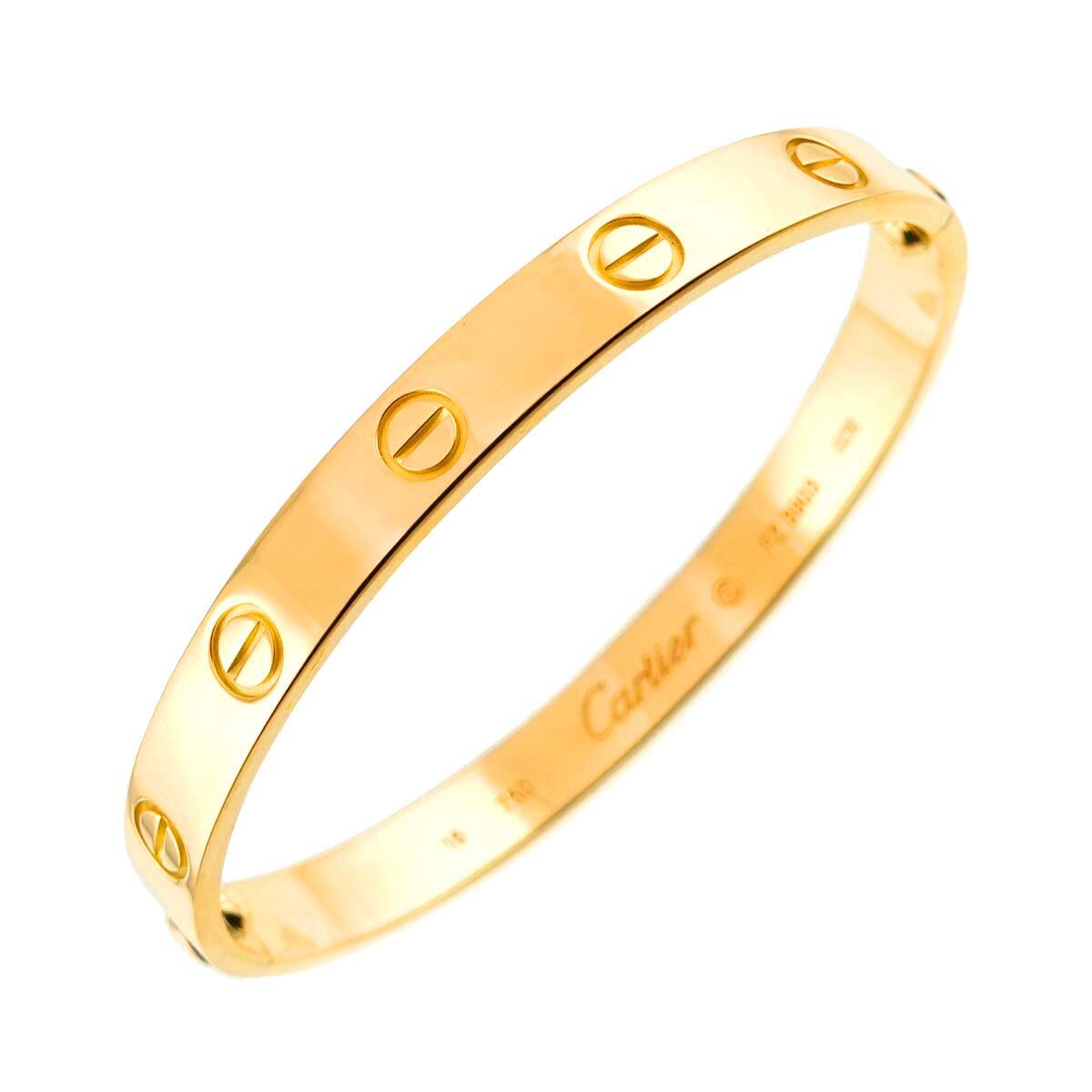 Cartier 750ノベルティー ゴールド バングル Cartier カルティエ ブレスレット 18KT バングル K18YG ゴールド