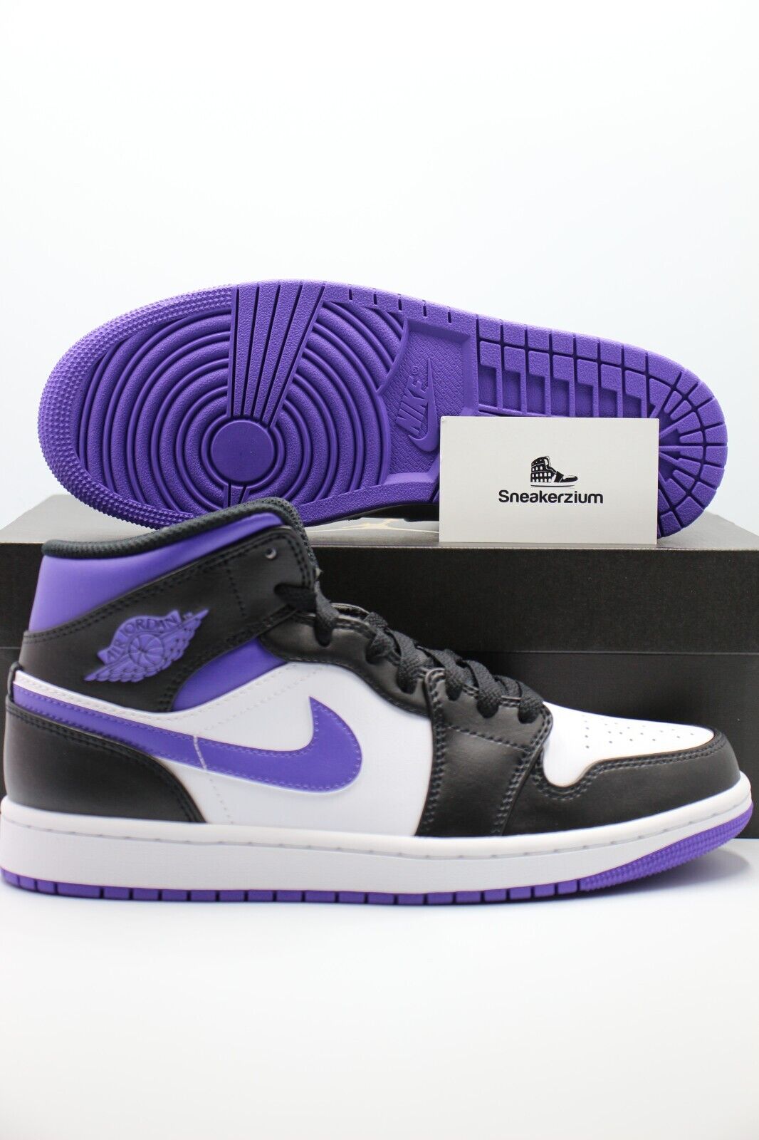 nike purple black and white