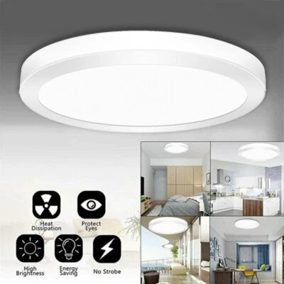 LED Ceiling Light Round Panel Down Lights Bathroom Kitchen Living Room Wall Lamp