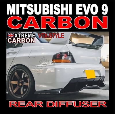 Carbon VTX Style Heckstoßstange Diffusor ''passt'' Mitsubishi Evo Evolution 9 