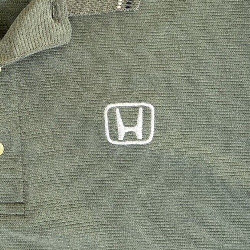 HONDA Car Shirt Men's Size Medium Green Polo Embroidered Acura Drift Racing 0428 - Picture 3 of 12