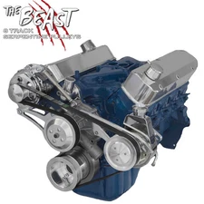 Ford 5.0L Serpentine Pulley Kit Power Steering SBF Small Block Saginaw SBF 302