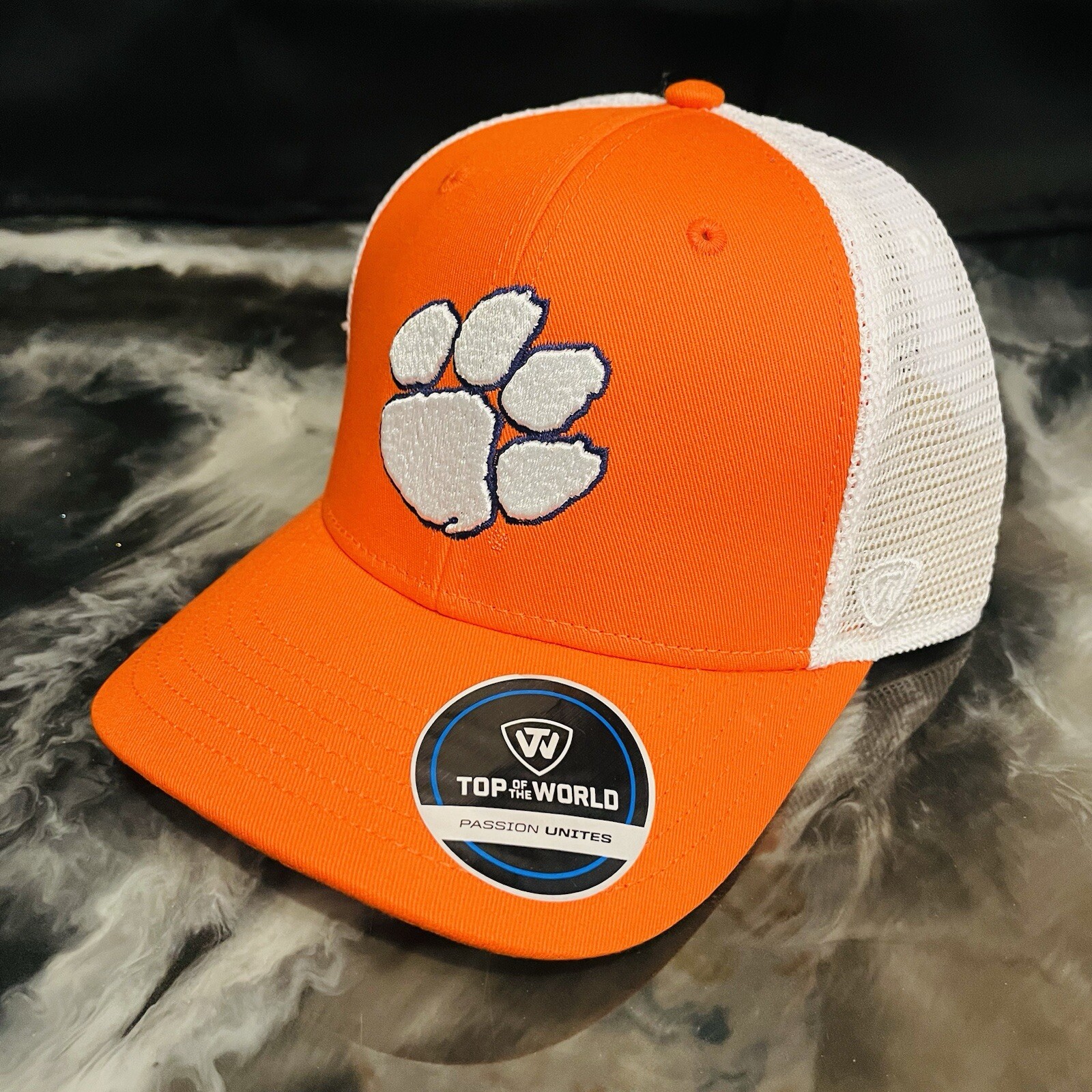 NCAA Clemson Tigers CU Men's Mesh Snapback Trucker Hat - One Size Fits Most Cap