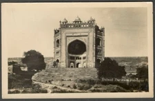 AOP India vintage rppc real photo postcard BULUND DARWAZA, FATEHPUR