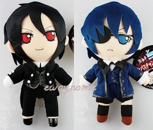 Anime Kuroshitsuji Black Butler Sebastian Michaelis Ciel Plush Toy