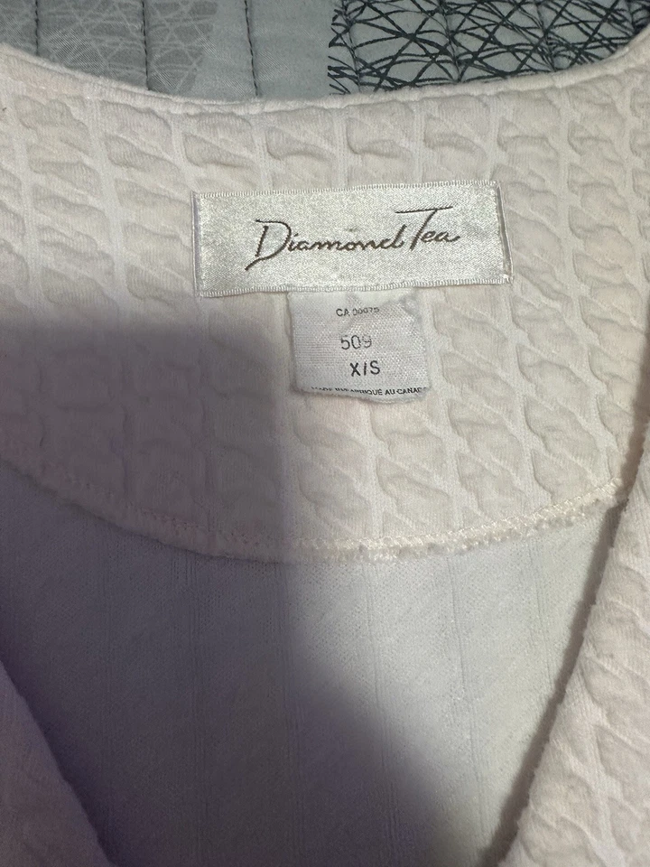 Vestido de salón vintage Diamond Tea Robe para mujer camisón terciopelo cremallera rosa XS Foto 3 de 4