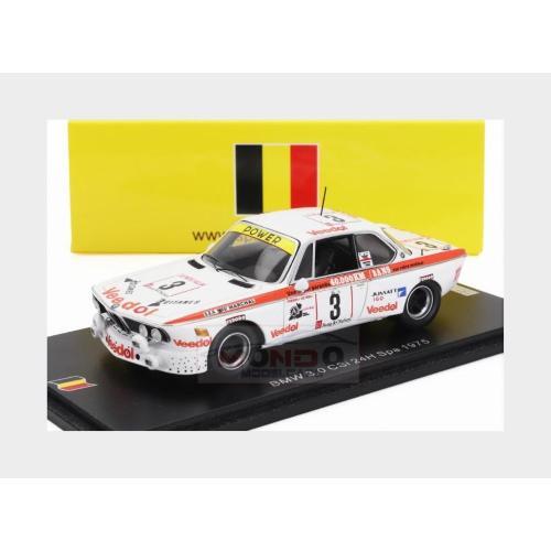 Miniature Spark 1/43 – BMW 3.0 CSi #5 – 24H Spa 1975 – Sauvage / Rieu – SB641