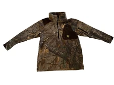 Game Winner Jacket Youth XS Camo Fleece Hunting 1/4 Zip Pullover