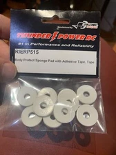Thunder Power RC White Body Protect Sponge Pads (10) w/ Adhesive Tape New