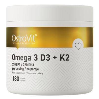OSTROVIT Omega 3 D3+K2 (180 Kapseln)