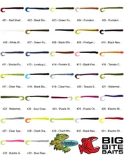 Big Bite Baits Ring Disc Worm (RW) Pick Any 33 Colors 4 Inch Soft Plastic Lures