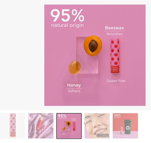APIVITA Lip Care Bee Princess Bambini Bambini Idratante Lenitivo 4,4 g (0,16 oz) - Foto 5 di 10