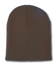 12 Short Beanies Wholesale- Brown