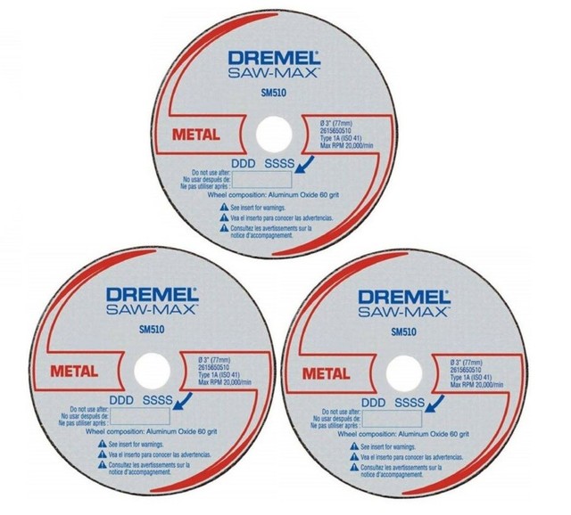 DREMEL Saw Max Blade Metal Cutting Wheel SM510C 3pcs For SM2002 Tool