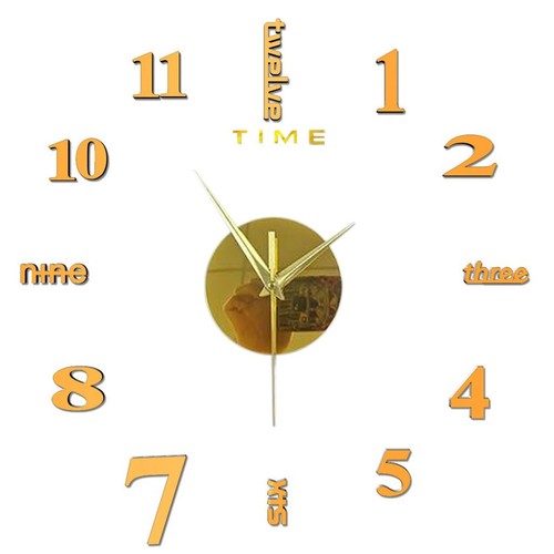 Modern Large Wall Clock 3D Mirror Surface Sticker Art Design Home Decor Room - Picture 3 of 28