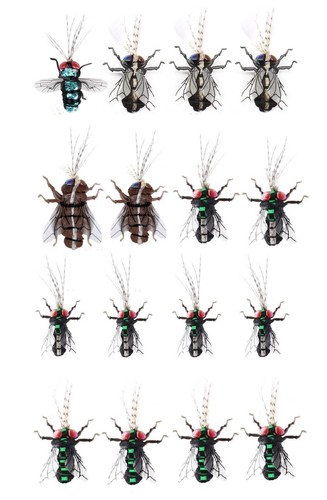 YAZHIDA 16pc Realistic FLY FISHING FLIES HORSEFLY DeerFly HouseFly Selection - Picture 2 of 4