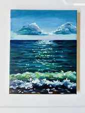 paintings on canvas original «Cloudy weather”,10x8, oil on canvas