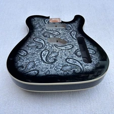 Guitar Body Telecaster Alder HS Paisley 5.14 LBS polyester paint black