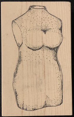 Just For Fun Woman Fashion Seamstress Mannequin Rubber Stamp