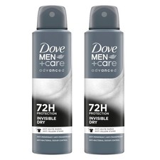 2 Pack Dove Men Care Invisible Dry Anti Perspirant Deodorant Spray, 150ML
