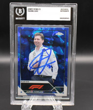 JAMES VOWLES WILLIAMS SIGNED 2023 TOPPS CHROME SAPPHIRE FORMULA 1 #99 BECKETT