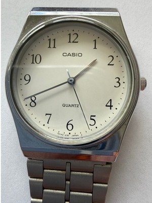 Armbanduhr Herren CASIO Quartz analog Edelstahl silberfarben