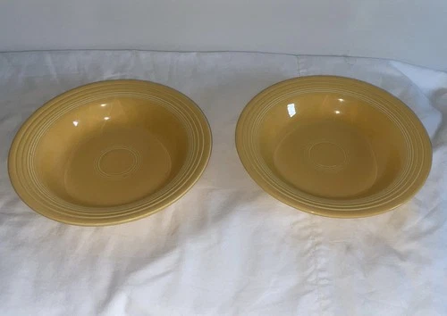 2 Fiestaware Homer Laughlin Berry Sauce Bowls Turquoise Blue