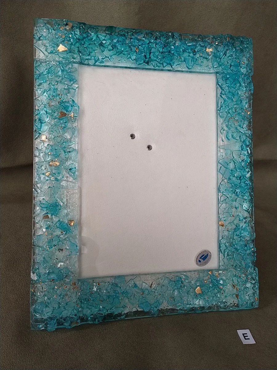 Portafoto In Vetro Di Murano Con Millefiori – Made In Italy – Cornice 20x24 Cm Per Foto 12x18 Cm