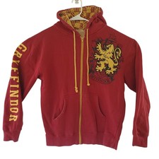 Harry Potter Gryffindor Zip Hoodie Adult MED Universal Studios Wizarding World