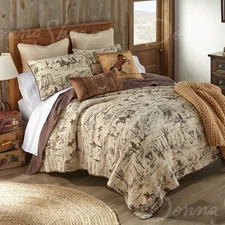 COWBOY RUSTIC WESTERN SOUTHWEST PRINTED WHOLE CLOTH QUILTED COLLECTION
