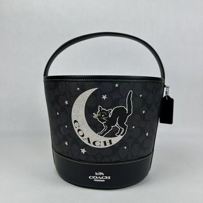 COACH  CW536  Trick Or Treat Bucket In Signature Canvas With Halloween Graphic