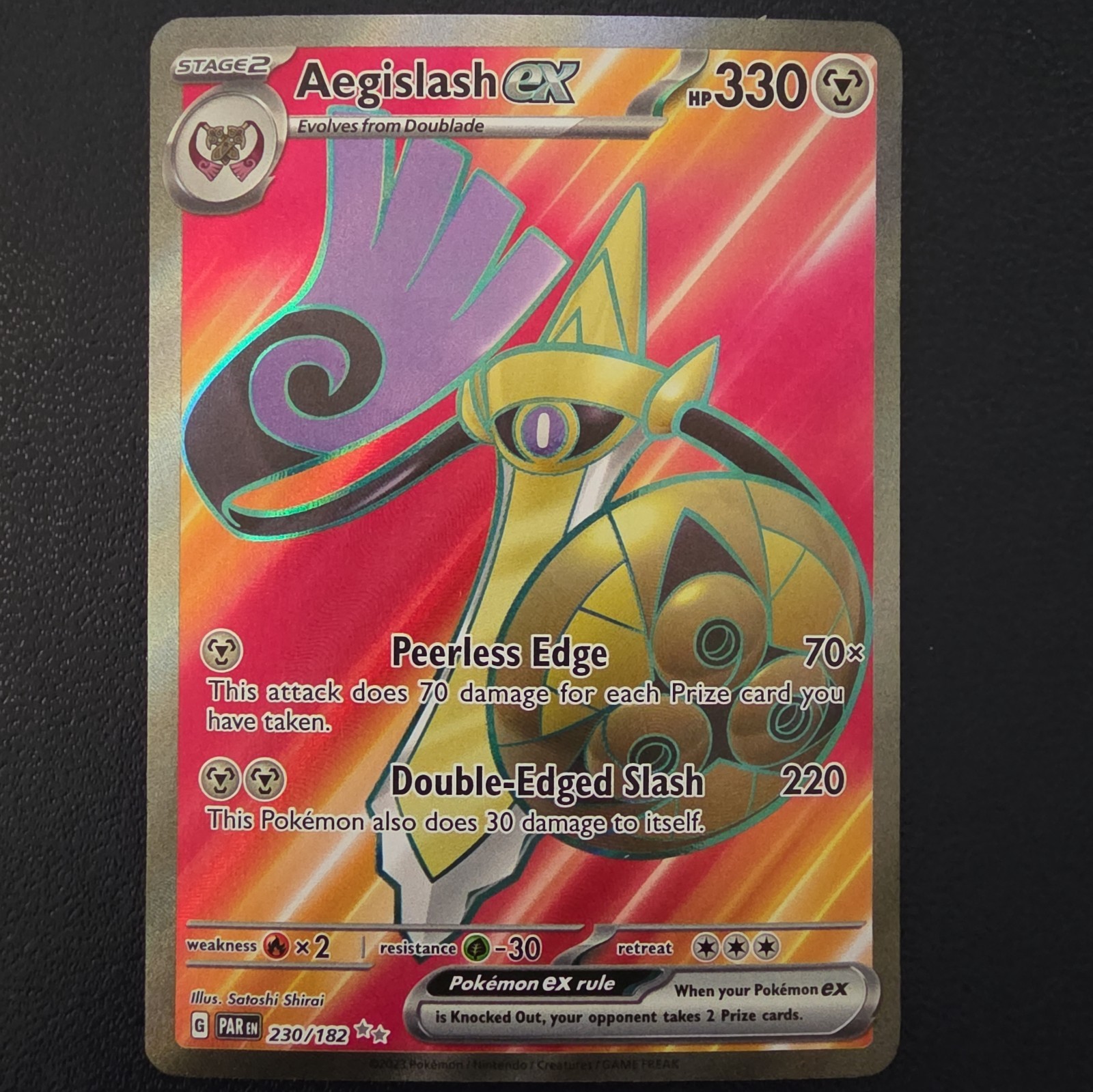 Aegislash ex 230/182 Paradox Rift Pokemon TCG Holo Ultra Rare NM