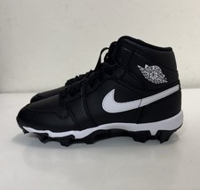 Nike Air Jordan 1 Mid Youth Cleat Sz 6Y Black Baseball Football HF6883-001 NEW